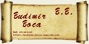 Budimir Boca vizit kartica